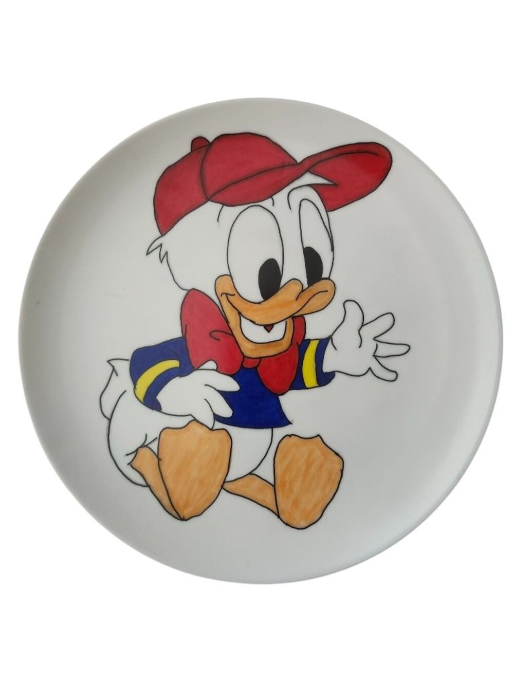 Texas Ware Huey Duck Plate 1980s Cartoon Design Collectible